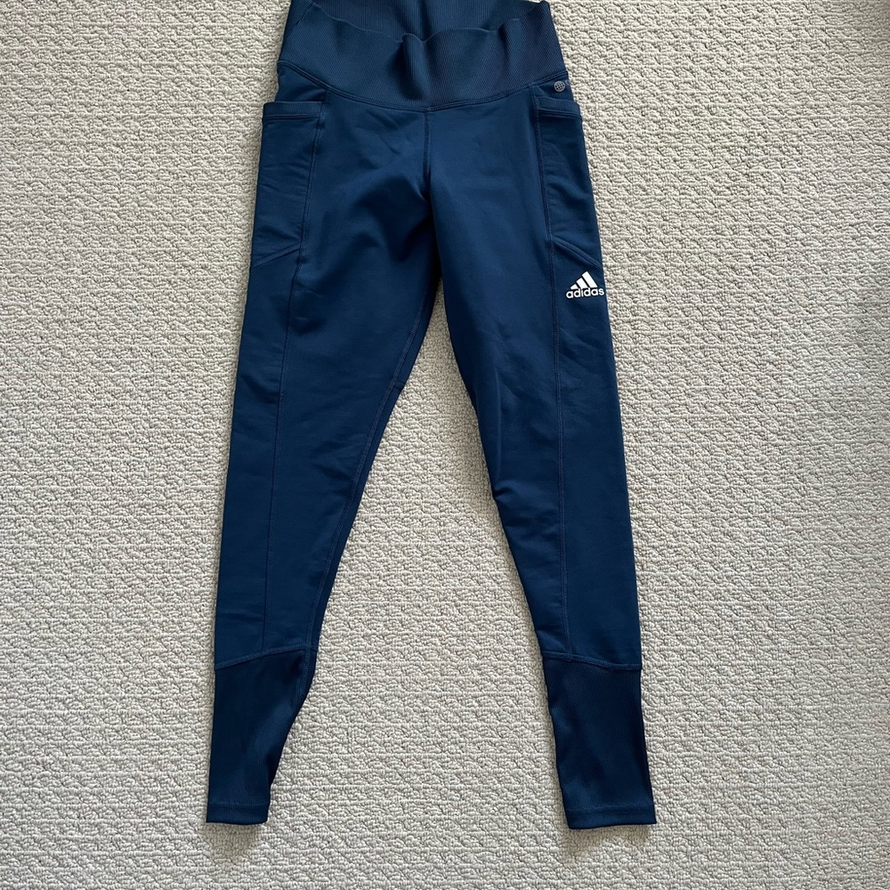 Adidas Fleece lined Navy Leggings